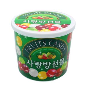 韩国进口零食批发糖果乐天七彩糖 爱情礼盒糖187g盒装 批发