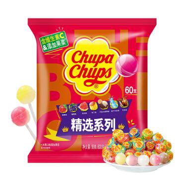 珍宝珠混合口味硬糖棒棒糖60支袋装 儿童糖果 休闲零食 批发糖果( 新