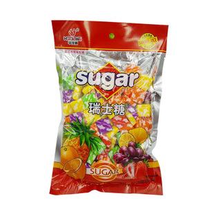 华佳威瑞士糖软糖散装糖果混合水果味400g生日糖批发一箱24包